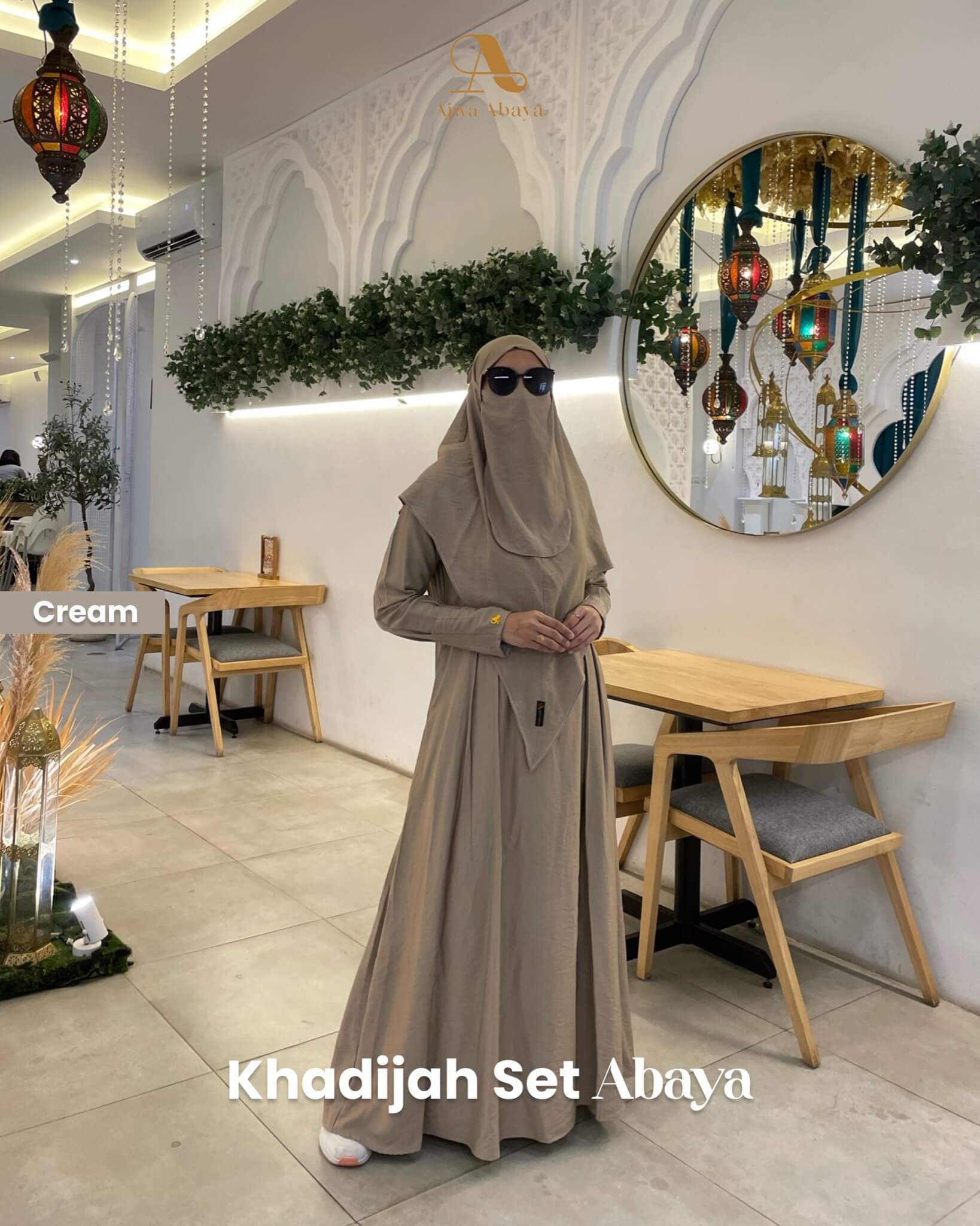 Khadijah Abaya Cream